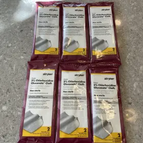 Sage 618029850027 2% Chlorhexidine Gluconate Cloth Preoperative Skin Prep Cloths 6 Packs