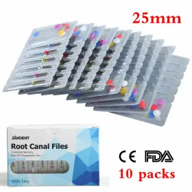 Sandent 612292519216 60pcs Dental Endo Endodontic File Engine Rotary Root Canal Niti Files #2