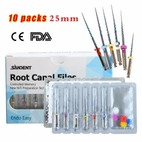 Sandent 612292519216 60pcs Dental Endo Endodontic File Engine Rotary Root Canal Niti Files