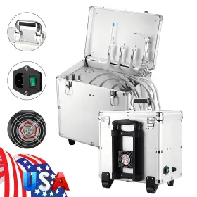 Sd-102a Sandent 4h Dental Mobile Delivery Unit Portable Rolling Case Air Compressor Suction 102a
