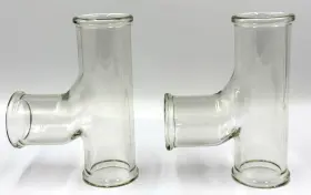 6521-1515 Schott 2 Kimax Single Sanitary T Tee Glass 1- 1/2 Inch Drainline Pipes