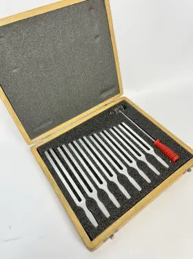71sutfbox8 Science Purchase 853782006599 Tuning Fork Boxed Set - Includes 8 Forks 1 Mallet And Wooden Storage Box