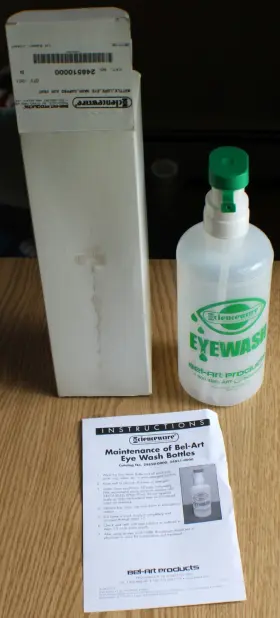 248510000 Scienceware Bel-art Nib Emergency Eye Wash Bottle 32oz Safety Station 248510000 Scienceware Bel-art Nib Emergency Eye Wash Bottle 32oz Safety Station