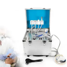 Xs-02 Senderpick 4 Holes Dental Mobile Delivery Unit Portable Rolling Box Air Compressor Suction