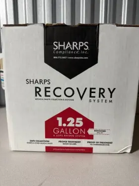 85100 Sharps Compliance 1.25 Gallon Biohazard Spill Kit Takeaway Recovery System