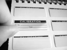 Qm00175o Sixne Calibration Labels - Self Laminating With Spiral Bound Cover Orange #3