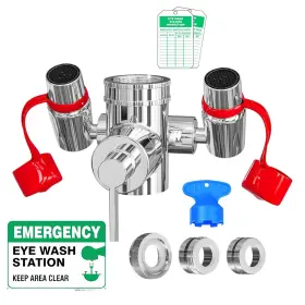 Sw-eews-s6 Skywin Tidyfriend Eye Wash Kit - Faucet Mounted Emergency Pack Of 1 Red