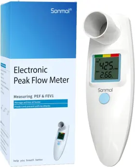 Smpf-1 Sonmol 791256816452 Digital Peak Flow Meter Spirometer Asthma Copd For Adult Kids Portable Pef