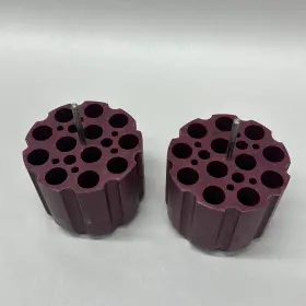 54270 Sorvall Lot Of 2 Heraeus Centrifuge Bucket Adapters 21 Place 750ml Buckets