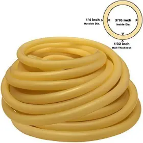 Spearit 812146032858 1/4 Inch Od 3/16 Id Latex Tubing 602 Amber 10ft #2