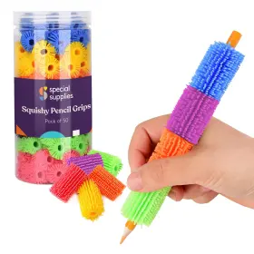 Special Supplies 850010654577 50 Squishy Pencil Grips For Kids And Adults - Colorful Cushioned Holders
