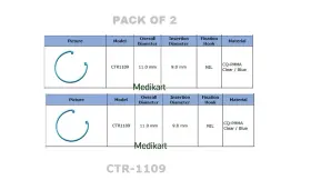 Ctr-1109 Speedway Pmma Capsular Tension Ring 11 Mm X 9 Pack Of 2 Ophthalmic Eye Instrument
