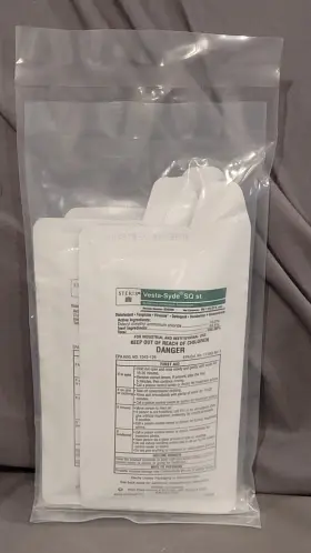 634029 Steris 634209 Vesta-syde Sq 144 Ready-to-use Case 48 X 3 2oz Pouches