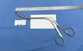 N6177 Storz Ronis Adenoid Punch Forceps Size 1 Curved Germany