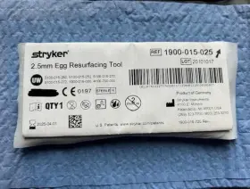 1900-015-025 Stryker 2.5mm Egg Resurfacng Tool Set Of 4