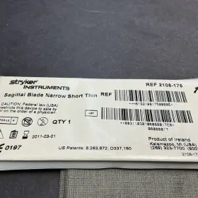 2108-175-000 Stryker 5301-30-60 Sagittal Blade Narrow Short Thin # 2b16e