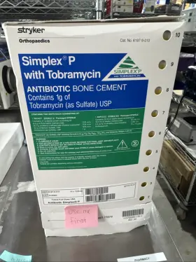 6197-9-010 Stryker Simplex P With Tobramycin Antibiotic Bone Cement Box Of 10