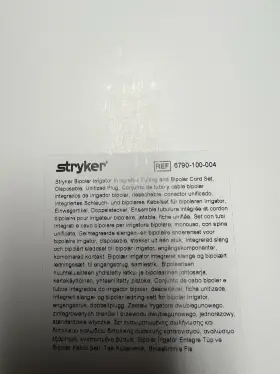 6790-100-004 Stryker Bipolar Irrigation Tubing And Cord Set Box Of 10 Exp 12/2027