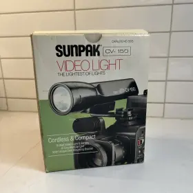 Cv-150 Sunpak Video Light Kit Cat. No. 5515 Camcorder Attachment Cordless