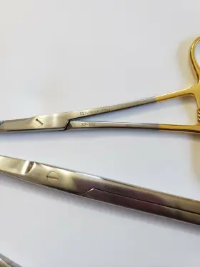 55-1350 Symmetry 32-160 Rochester Forceps 16-1122 Mayo Scissors Cooley #3