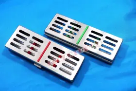 Col-02-s Synamed Usa Set Of 2 Ea German Stainless Dental Autoclave Sterilization Cassette Rack Box
