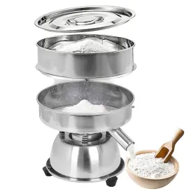 Taishi 709016107771 Stainless Steel 300mm/40 Mesh Electric Vibrating Sieve Machine Sifters Powder Pa