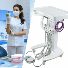 Yd-01 Tbvechi Portable Mobile Dental Delivery Unit System Cart Treatment Compressor 4-hole Usa