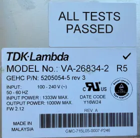 Va-26834-2 Tdk Lambda 5205054-5 Logiq E9 Main Power Supply