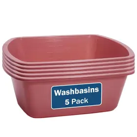 Tg-085615 Tendergentle Plastic Wash Basin 5 Pack - Liter Rectangle Tub With Rolled Rim G