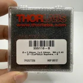 355110-a Thorlabs 355110 Molded Glass Aspheric Lens F 6.2mm Na 0.40 Laser Collimator