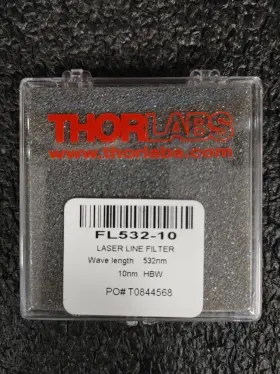 Fl532-10 Thorlabs Laser Line Filter Cwl 532 2 Nm Fwhm 10