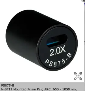 Ps875-b Thorlabs - N-sf11 Mounted Prism Pair Arc 650 1050 Nm Mag 2.0