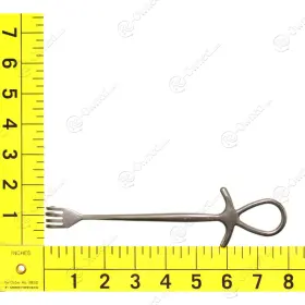 481374 Unmarked X Murphy Retractor 8in 4 Prong Sharp #2