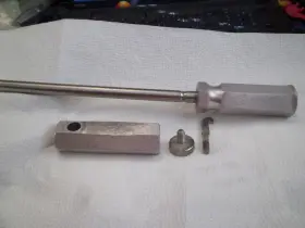 66620700 Unmarked X 605/ Im Nail Driver/extractor 31.8cm Stainless Steel Shaft Anodized Handle M-58 66620700 Unmarked X 605/ Im Nail Driver/extractor 31.8cm Stainless Steel Shaft Anodized Handle M-58