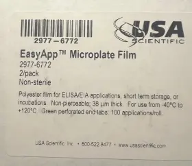 2977-6772 Usa Scientific Easyapp Microplate Film Elisa/eia Green