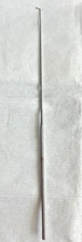 Be-2847 V. Mueller Be2847 Jako Laryngeal Probe 90 Degree Blunt 1.3mm Tip Neuro Surgery