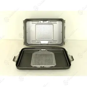 5x12x19in V. Mueller Cd2-5b Set Genesis Sterilization Container With Basket #3 5x12x19in V. Mueller Cd2-5b Set Genesis Sterilization Container With Basket #3