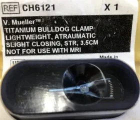Ch6121 V. Mueller Ch6036 Mini 3.5cm Light Titanium Bulldog Clamp Straight Jaw