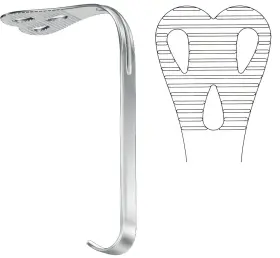 M030 V. Mueller Small Weider Tongue/cheek Inch Sweetheart Retractor