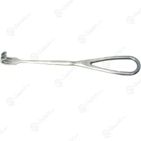 Su3551 V. Mueller Volkman Retractor 7-3/4in 3 Prong Blunt