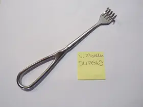 Su3563 V. Mueller Volkman Retractor 7-3/4 Inch 5 Prong Sharp