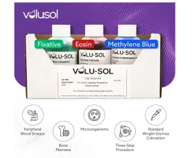 Vds-004 Volu-sol Dip-stain Kit - Rapid Differential Staining 125 Ml /4 Oz. New
