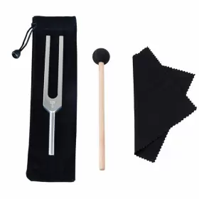 7.97646e Wanqin 11 Tuning Fork 528 Hz With Silicone Hammer And Cleaning Cloth For D