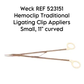 523151 Weck Ref Hemoclip Traditional Ligating Clip Appliers Small 11 Inch Curved