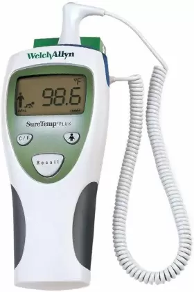 01690-300m Welch Allyn Suretemp Plus Model 690 Thermometer With Wall Holder And Probe