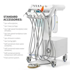 Zh117002008 Woodpecker Dental Unit Delivery Cart Air Compressor/woodpecker I Led Ii Curing Light Scaler