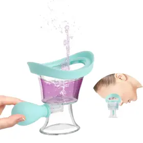 586304 Wy Lighting Level Eye Wash Cup Portable Care Cleaner Kit Silicon Manual Air Pressure Blue