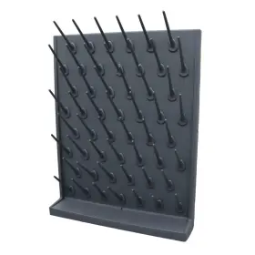211005 Wydddary Wall Desk Drying Rack 52 Pegs Gray Lab Glassware With Mounting Bracket