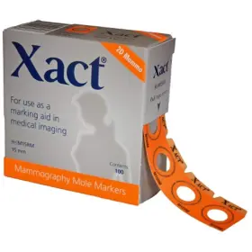 Xact 854623006068 Mammography Mole Marker Orange 15 Mm Circle 3/4 X