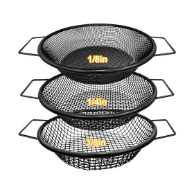 Xulifu 715968895291 Gardening Soil Sifter Set 3pcs Rock And Compost With Black Handles